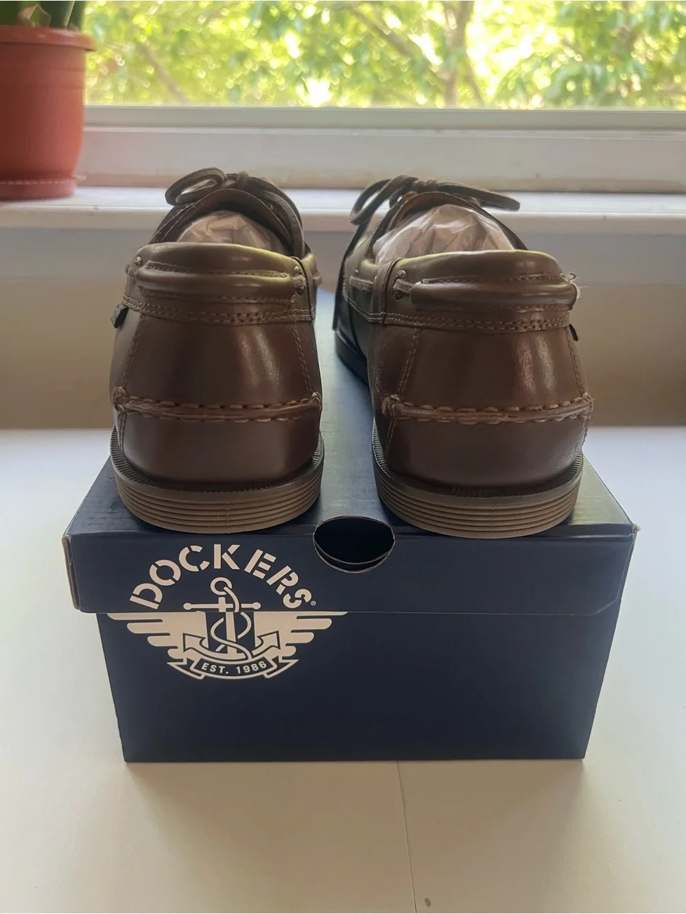 Men's Dockers, Dennison Boat Shoe 90-34408 Chestnut LEATHER